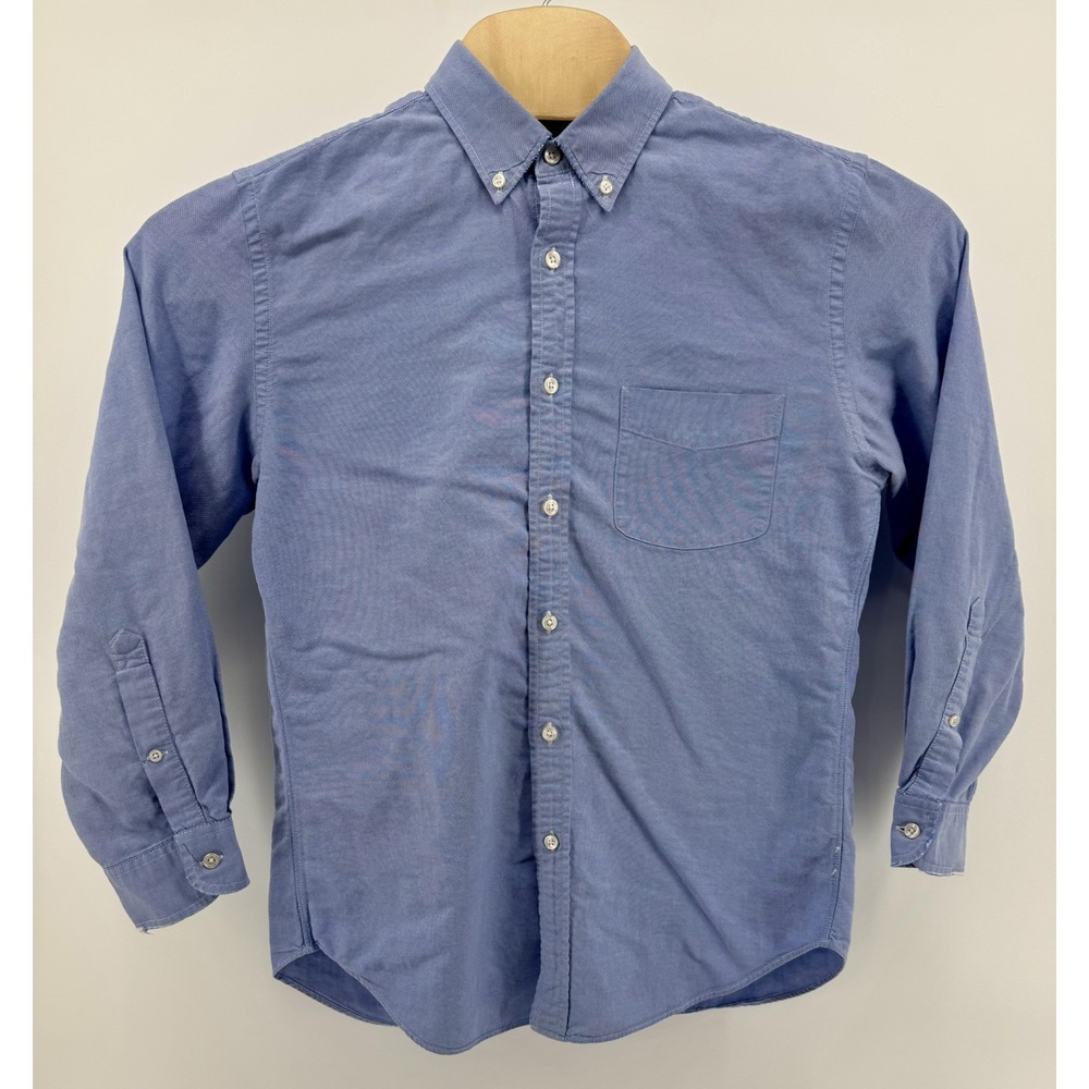 J. Crew Vintage Oxford Men's Button-Down Shirt Blue Size M Preppy Casual